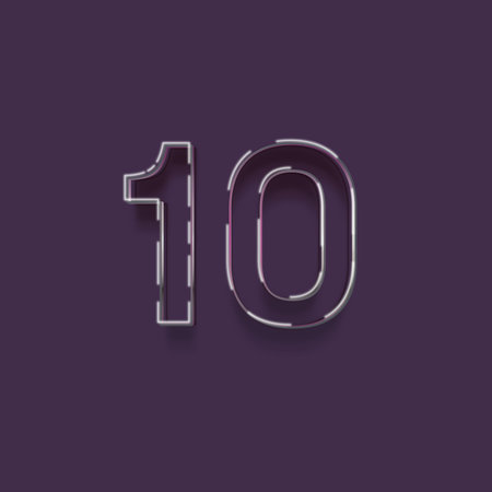 10 number from a typeset, vector design of the year 2011