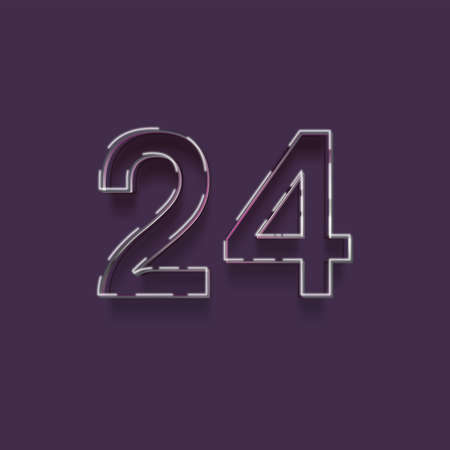 42 number with shadow and purple background, vector design eps10の写真素材