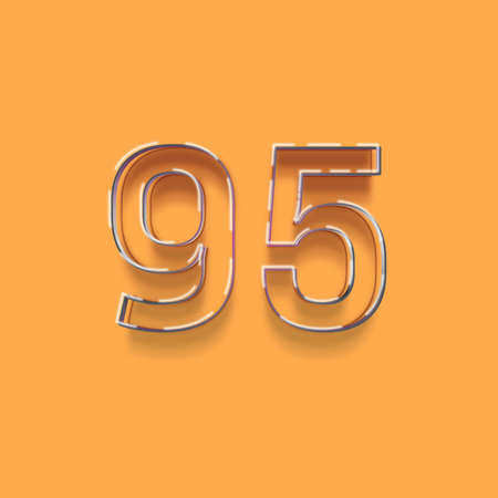 95 Years Anniversary Celebration Number Vector Template Design Illustration, Graphic Designの写真素材