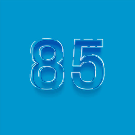85 Years Anniversary Celebration Blue Background Vector Template Design Illustration
