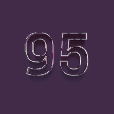 95 Years Anniversary Celebration Number Vector Template Design Illustration. Graphic Designの写真素材