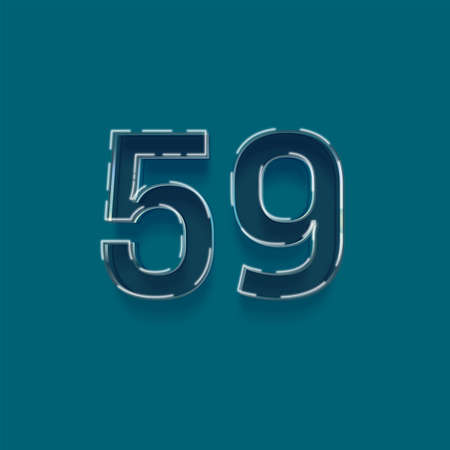 50 Years Anniversary Celebration Number Vector Template Design Illustration Blue Background.の写真素材