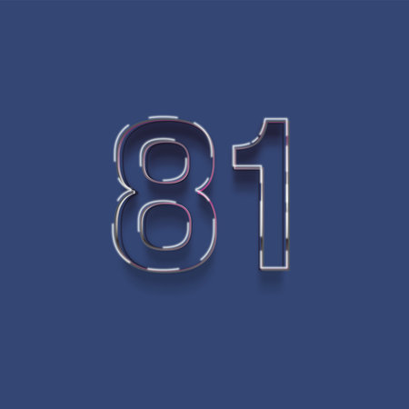 80th Years Anniversary Celebration Number Vector Template Design Illustration Blue Background