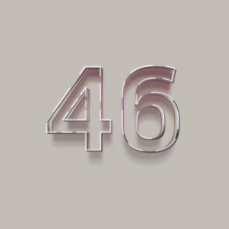 pink number 4 with shadow isolated on gray background - 3d rendering