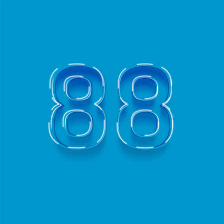 80 Years Anniversary Celebration Blue Number Vector Template Design Illustration
の写真素材