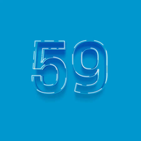 50 Years Anniversary Celebration Blue Background With Gradient Mesh, Vector Illustrationの写真素材