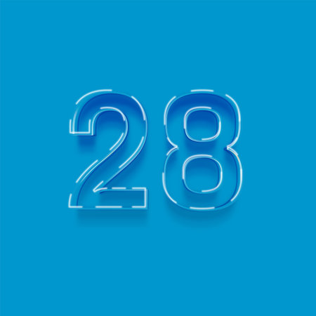 80 Years Anniversary Celebration Blue Number Vector Template Design Illustration Blue Background