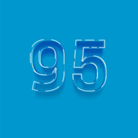 95 Years Anniversary Celebration Blue Color Vector Template Design Illustration
の写真素材