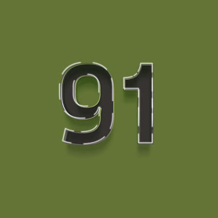 19 number on a green background with a shadow. Computer generated 3D photo rendering.の写真素材