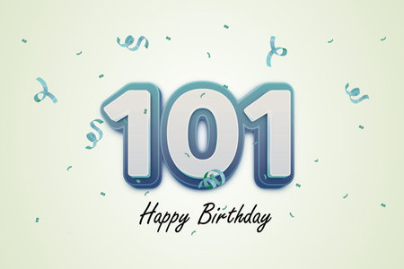 10th Years Anniversary Celebration Design with Confetti and Ribbon. Vector Illustration.