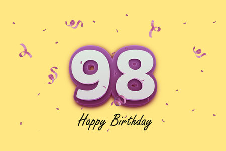Anniversary celebration background with confetti. Vector illustration.
