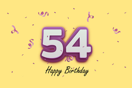 Anniversary celebration birthday background with confetti. Birthday party background
