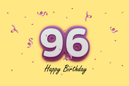 Anniversary celebration background with confetti. Vector illustration.