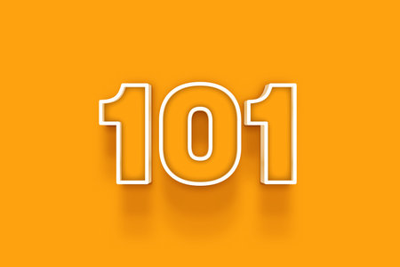 Yellow 3d number 101 isolated on yellow background coupon 101 3d numbers rendering discount...