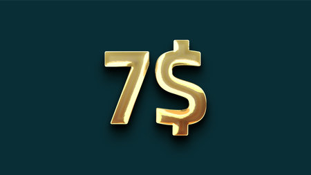 7$ promotion sale for website, internet ads, social media.Big sale and super sale coupon code dollar 7$ discount gift voucher coupon summer offer ends weekendの写真素材