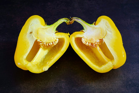 Fresh yellow bell pepper for healthy eating