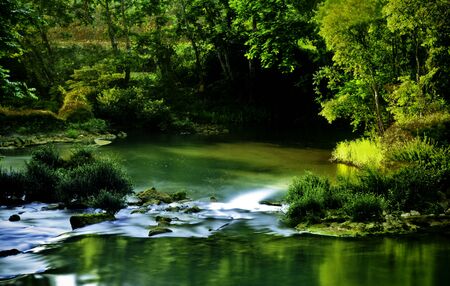 river stream in the morningの写真素材