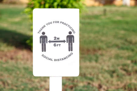 Fact sheet on social distance in the pandemicの写真素材
