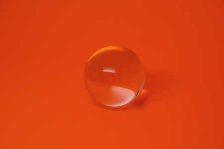 Crystal Ball on Orangeの写真素材