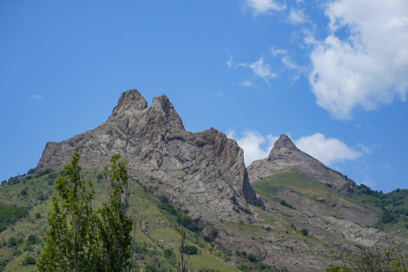 trips. Mountain ranges on the Black Sea coast, the Republic of Crimea.の写真素材