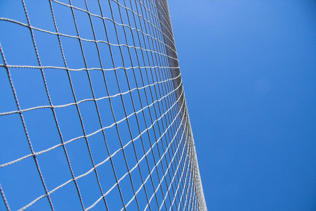 Netting against blue sky background.の写真素材