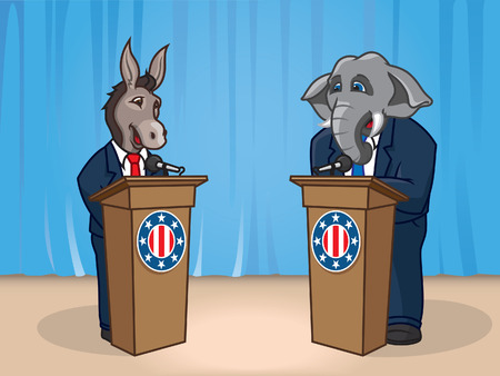 Presidential Debateのイラスト素材