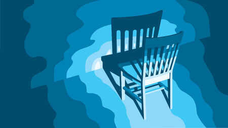 Blue Chairのイラスト素材