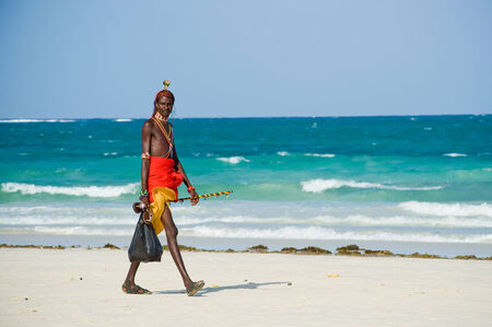 Mombasa. kenya. January 3, 2012. beach traders and artisansのeditorial素材