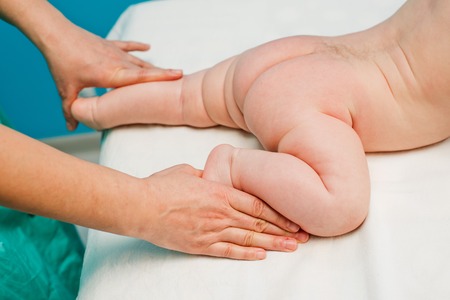 children relaxing massage from a professional masseurの写真素材