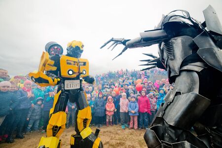 Russia. Moscow region. Balashikha - September 18, 2016. Show of transformers for childrenのeditorial素材