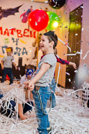 Russia. Moscow - November 20, 2016. Childrens paper disco.のeditorial素材