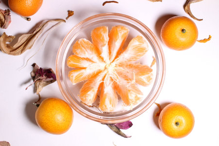 Orange kumquat fruitの写真素材