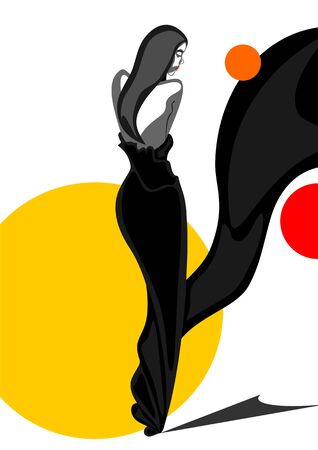 Girl On Silkのイラスト素材