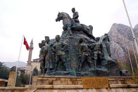 Monument of Ataturk in Amasyaの写真素材