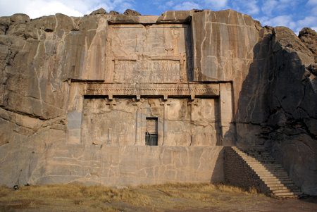 Royal tomb in Persepolisの写真素材