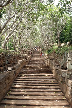 Way to the top of hill Mihintale, Sri Lanka                 の写真素材