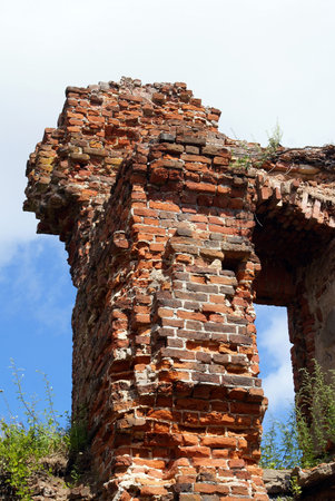Old ruins in Neman, Kaliningrad region, Prussia, Russia                   の写真素材