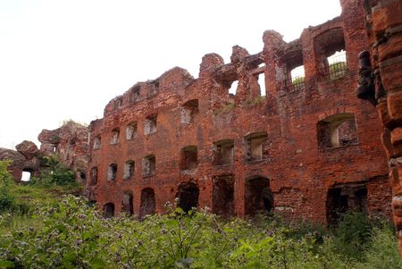 Old castle in Neman, Prussia, Kaliningrad, Russia                   の写真素材