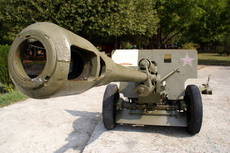 Old soviet gun in park, Krasnodar                    
