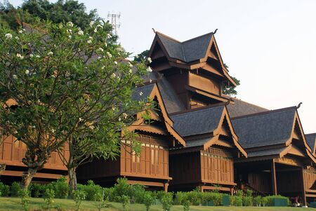 Royal palace and trees in Melaka, Malaysia                  の写真素材
