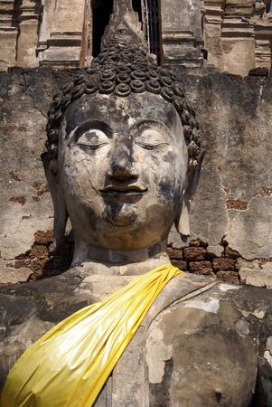 Head of Buddha in wat Phra Si Ratana Mahaphat, Si Satchanalai, Thailand                  の写真素材