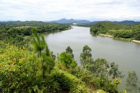 River Song Huong (Perfume) near Hue, Vienam                    の写真素材