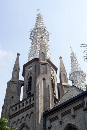 Cathedral in the central Jakarta, Indonesia                 の写真素材
