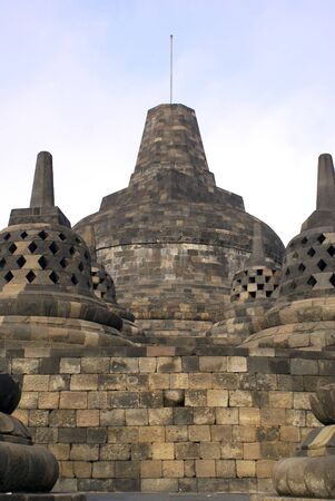 Big stupa in Borobudurm Java, Indonesia                 の写真素材