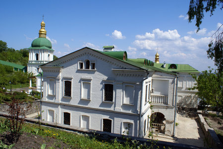 Bell tower and church in Lavra, Kiev                