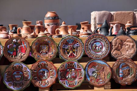 Ceramics on the street in Humahuaca, Argentina の写真素材