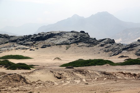 Mount and stone desert near mount near Trujillo, north Peruの写真素材