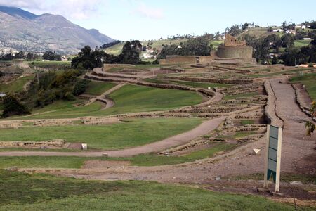 Inca ruins of Ingapirca in Ecuadorの写真素材