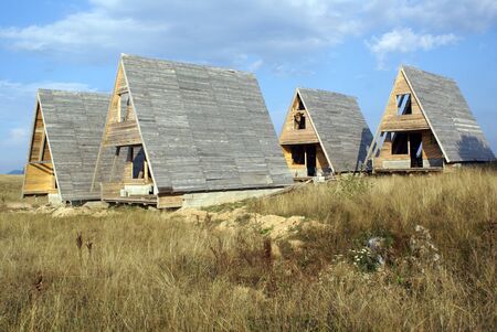 Wooden houses                の写真素材