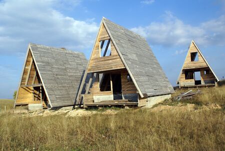 New wooden houses                    の写真素材